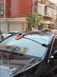 MIUFAแปรงล้างรถ ไม้ล้างรถ ยืดได้ ไม้ล้างรถ วัสดุ milk fiber ล้างรถอย่างสะดวกและไม่เกิดรอยกับผิวรถ ปรับความยาวได้