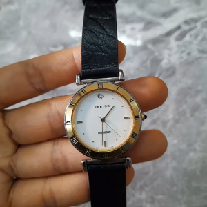 Đồng hồ nữ EPRISE dây da màu đen sang trọng second hand si nhật- đã qua sử dụng