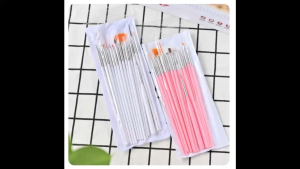 Happ Pretty Shop 12pcs Set DIY Drawing Pen Nail Art Tool 3D Slim Flower Painting Brush Manicure Design Lines Stripes Acrylic Nails Kit