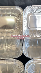 [1 PAK ISI 100 PCS] Alumunium foil tray BX 1850  tanpa tutup / BX-1850 macaroni schotel panggang lasagna 600ml