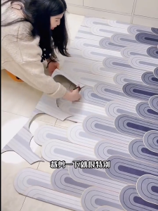Keset Karpet Lantai Aesthetic Bahan Kulit dan Anti Kusut /Karpet Kamar Tidur/Karpet Ruang Tamu/Keset Dapur Panjang Anti Slip/Keset Kamar Mandi/Keset Kaki/Keset Kamar Tidur/Keset Anti Slip/Keset Pintu Masuk/Keset Anti Kotor/Keset Lantai Kulit Custom - P08