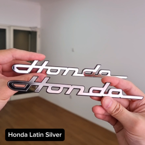 GTR Emblem Honda Latin 2 PCS Timbul 3D Logo Aksesoris Motor Stiker Honda Beat Vario Click