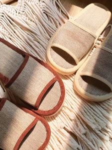 1 Pair Cotton Linen Indoor Non-slip Home Slippers Casual Home Slippers Hotel Slippers For Indoor