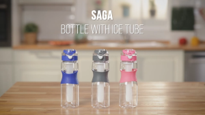 Infantino | Renga Saga One Click Opening Tritan Water Bottle With Ice Tube - 730ML