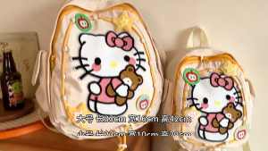 Student Backpack Large Capacity Shoulder Bag Cute Hellokitty Schoolbag Lightweight Children Backpacks Comfortable Book Bags for Primary Junior Kids Girls