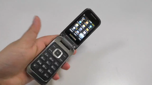 Original Unlocked Samsung C3595 Big Buttons 3G WCDMA Black Color Flip Mobile Phone