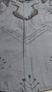 Galeri Batik Ardev - Mahatma Kemeja Batik Pria Slim Fit Lengan Pendek Atasan Batik Warna HItam Abu-abu