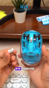 Mouse Wireless Bluetooth NYK C65 Transparant Silent Click Rechargeable