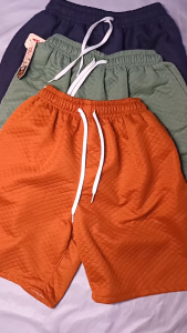 Celana Pendek 4 Pics Paket pria/wanita Comfort Diamond Knit Celana Boardshort santai pria wanita