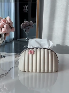 MD-C1112 Kotak Tisu Bentuk Kerang dengan Pegas Serbaguna / Tissue Box Stylish Glossy / Mini Pouch