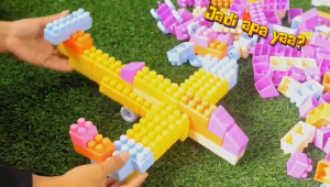 Mainan Edukasi Anak Balok Susun 120 Pcs DIY Building Block Brick Puzzle Blok Besar Bongkar Pasang