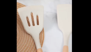 GOLIFE Kitchen Wares And Utensils Silicone Spatula Set Food Grade Silicone Turner Slotted Turner Ladle Non Stick