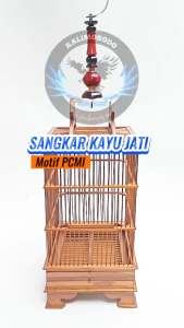 Sangkar pleci kayu jati model PCMI