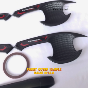 Paket Outer Cover Door Handle Pegangan Pintu Mobil Toyota Raize Tahun 2021 Hitam Doff Premium