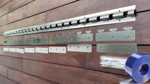PVC Curtain Strip Hanger Stainless Steel 304 Holder Set 145mm Clamp stainless steel curtain hanger 门帘龙骨