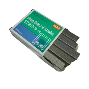[1 Box] Max Staples 1220 FA-H 23/20 ( 1000 Staples per Box / Heavy Duty 3/4" Staples )