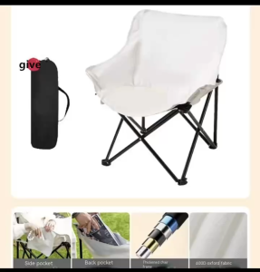 Elegant Portable Folding Chair for Outdoor Camping Durable Polyester Beach Chair with Carry Bag