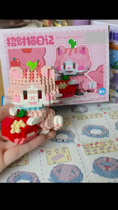 Compatible Assembled Cat Puppy Ornaments Assembled Model Children's Building Block Toy Small Gift