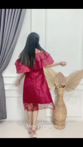 Dress ARABELLA Brukat Cantik Terbaru Dress Kondangan Dress Natal Wanita Cantik Termurah Bisa COD