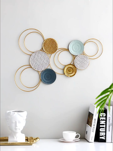 Nordic Modern Latar Belakang Dinding Hiasan Dinding Bunga Dan Hiasan Dinding Daun Kerajinan Logam Lron Wall Modern Wall Art Decor
