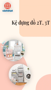 Kệ Đựng Đồ 2 Tầng Đa Năng - Giỏ Đựng Quần Áo 2 Tầng Có Bánh Xe Nhựa Việt Nhật