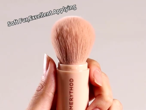 4in1 Makeup Brush Portable Beauty Tool Makeup Brush Mini Makeup Brush Set Blush Brush Eye Shadow Brush Portable Travel Cosmetics Retractable Makeup With Dust Cover Makeup Setting Powder Foundation Brush Convenient With Storage
