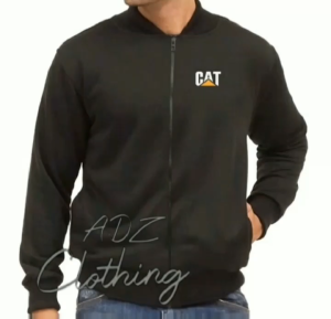 Jaket Zipper Bomber Caterpillar Pria Bahan Kain Fleece Terbaru Ready Size XS-S-M-L-XL-XXL-3XL