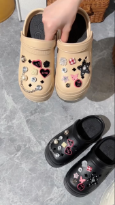 BL-8899-5 Sandal Baim EVA Rubber Wanita Import Yesplus Sandal Fuji Tinggi 9 CM Jibbitz 3D Anti Slip