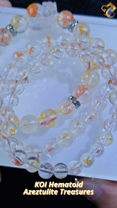 Graduation Grade KOI Hematoid Azeztulite Treasures Bracelet