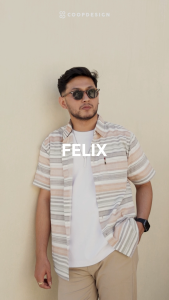 Coop Design - Felix Kemeja Koko Salur Lengan Pendek Pria