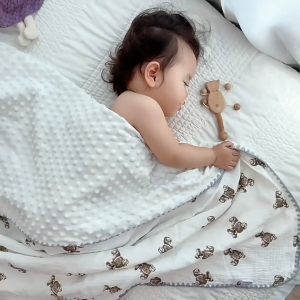 BL Baby Print Bean Blanket: Soft Comfortable Baby Blanket for Boys & Girls