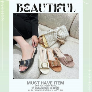 Wulove สินค้าใหม่ มาแรง รองเท้าแฟชั่นสำหรับผู้หญิง แบบสวม ส้นแบน ดีเไซน์เรียบๆแต่ดูดี ดูมีอะไร แต่งดีเทลอะไหล่สีเงินด้านหน้า เพิ่มความสวย หรู พร้อมส่ง 4 สีน๊าาา สั่งเลยยย