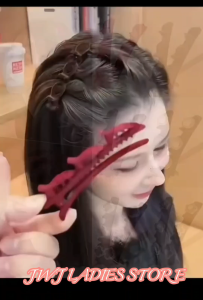 [READY] Korea Hair Clip Flocking Braided Hair Clip Korean Double Layer Bangs Hairpin