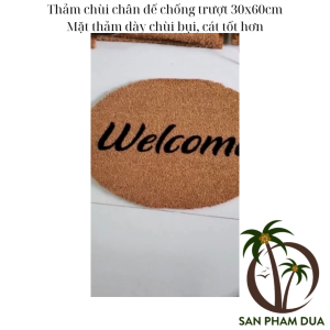 Thảm chùi chân in họa tiết WELCOME cho cửa ra vào khổ 40x60cm