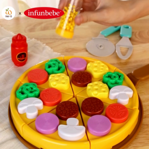Wel-B x Infunbebe Pizza PlaySet (เซ็ทพิซซ่าของเล่น) - ของเล่น ของเล่นเด็ก เสริมสร้างจินตนาการ พิซซ่า ของขวัญ บทบาทสมมุติ
