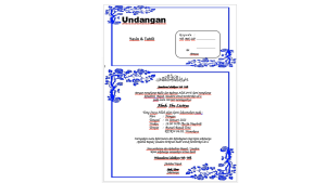 PAKET 100PCS Undangan Tahlil Bingkai Warna Biru SIAP KIRIM