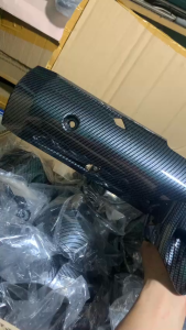 ( Hình thật video thật ) Che Pô - Ốp pô cho xe Exciter 150 EX 150 kiểu Carbon