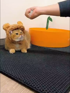 แผ่นดักทรายแมว แผ่นรองทรายแมว ซักได้ค่ะ ที่ดักทรายแมว รุ่นอัพเกรดของแผ่นครอกแมวสองชั้น 2 สีและขนาดให้เลือก ที่ดักทรายแมว ดักทรายแมว