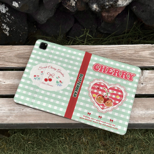 เคสป้องกันiPad butterbear cherry Gen9 10.2 นุ่ม Air5 พร้อมถาดใส่ปากกา เคสไอแพด Air4/6 Gen8 Gen11 Air7