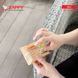 Zappy Facial Hygiene Wipes 15sheets (12packets or carton deal)