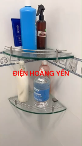 Kệ góc gương phòng tắm Inox cao cấp 25cm x 25cm ( Kính cường lực 10mm  ) Hàng Việt Nam chất lượng cao tinh tế trang nhã sang trọng.