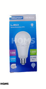 MEGAMAN 15W Daylight E27 LED BULB 6500k Energy Saving Table Lamp Ceiling Down Light HOMS