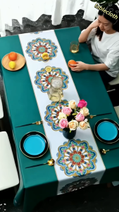 Khăn trải bàn Vải dã ngoại PVC chống thấm nước chống bẩn Khăn trải bàn Bàn trang trí 4/6/8 chỗ ngồi khăn chải bàn khăn trải bàn vải