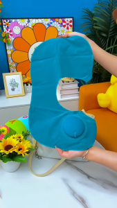 Push-U Inflatable Pillow Portable Outdoor Travel Pillows PVC Flocking Pillows