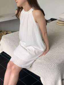 coco halter dress - ivory เดรส ชุดเดรส 8202studio