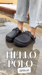 Hello Polo รองเท้าเปิดส้น พื้นนิ่ม รุ่น HP8036 เข้ากับทุกการแต่งกาย แฟชั่นผู้หญิง EVA สไตล์มินิมอล