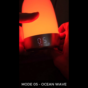 (SG) Sunrise Alarm Clock with Nature Ringtone RGB LED Night Lamp Digital Bedside Desk Clock Timer for Brighten/Dimmer