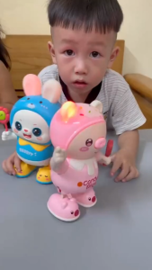 Đồ Chơi Chú Thỏ Lợn ếch Ong Điện nhảy múa và phát sáng theo nhiều bài nhạc Toy Phát Nhạc ( Sử dụng pin )