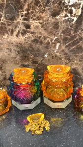 Bát tụ bảo túi vàng lưu ly hũ vàng thần tài chiêu tài lộc (hũ không kèm kim nguyên bảo)