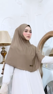 HAMIDAH dagu jumbo XL  jersy premium - by KASUARI HIJAB - hijab instan malaysia - best seller
